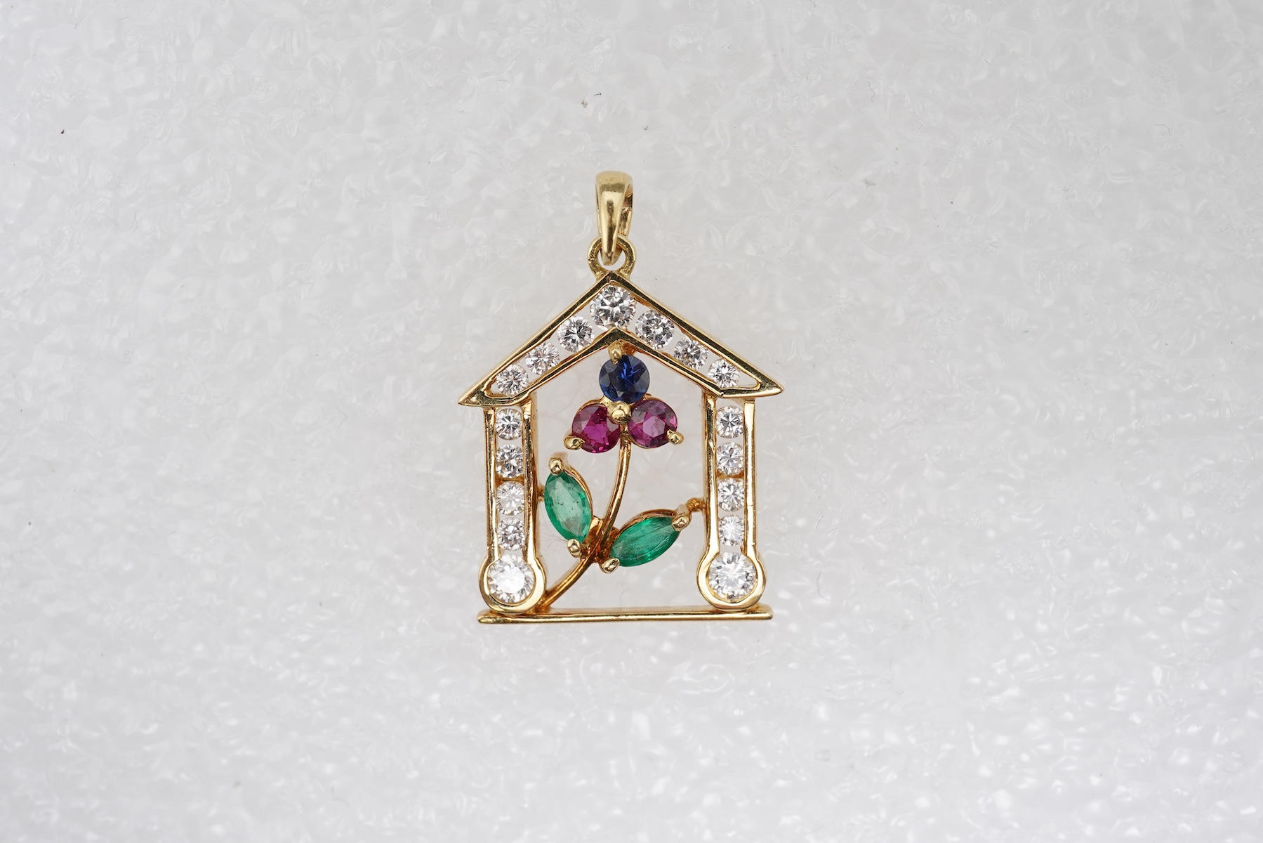 Larry, a multi-gem and diamond pendant, Singapore, circa 2000